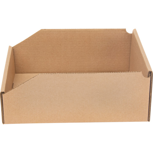 Boîtes profondes en carton ondul&eacute;, 9-3/4" la x 11-1/4" p x 4-1/2" h, Beige Sidevic Inc.