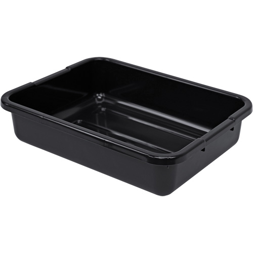 All-Purpose Ribbed-Bottom Storage Tub, 5" H x 15" D x 21" L, Plastic, Black Sidevic Inc.