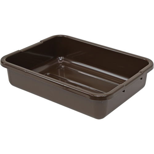 All-Purpose Ribbed-Bottom Storage Tub, 5" H x 15" D x 21" L, Plastic, Brown Sidevic Inc.