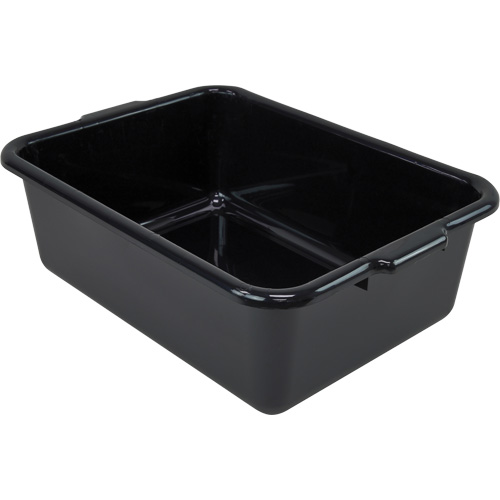 Bac d'entreposage tout usage &agrave; fond plat, 7" ha x 15" p x 21" lo, Plastique, Noir Sidevic Inc.