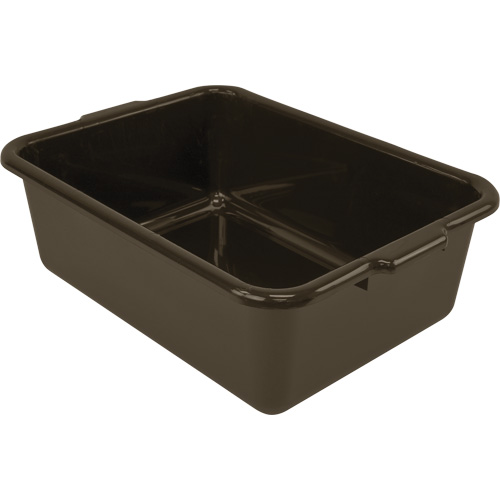 All-Purpose Flat-Bottom Storage Tub, 7" H x 15" D x 21" L, Plastic, Brown Sidevic Inc.