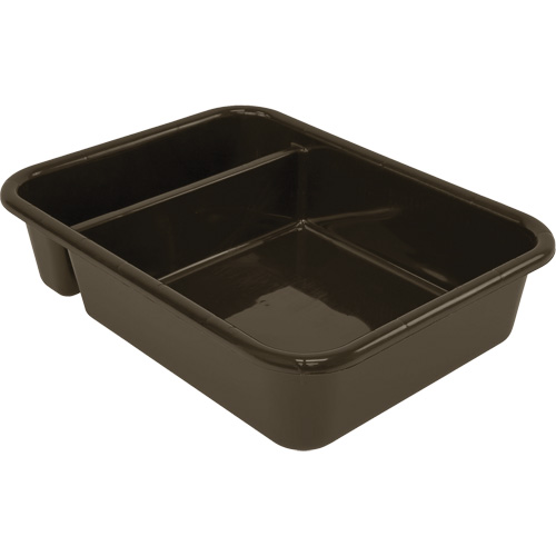 All-Purpose Compartmentalized Storage Tub, 5" H x 15" D x 20" L, Plastic, Brown Sidevic Inc.
