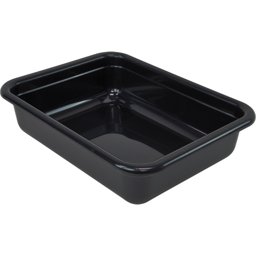 Bac d'entreposage tout usage &agrave; fond plat, 5" ha x 17" p x 22" lo, Plastique, Noir Sidevic Inc.