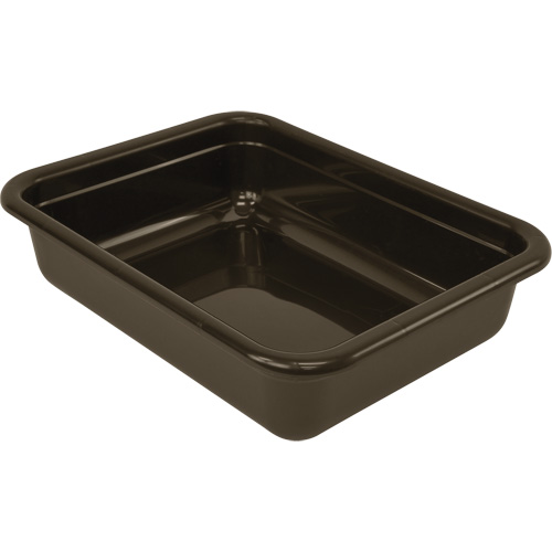 All-Purpose Flat-Bottom Storage Tub, 5" H x 17" D x 22" L, Plastic, Brown Sidevic Inc.