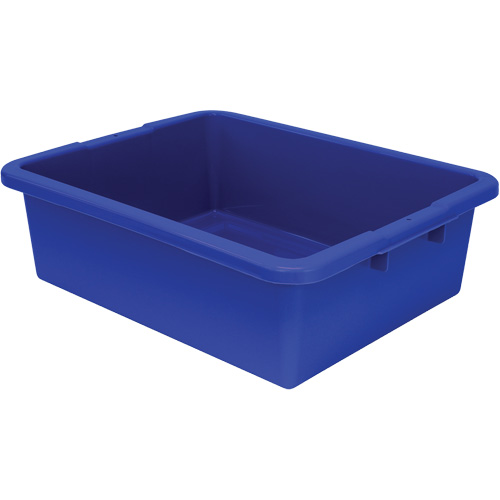 All-Purpose Ribbed-Bottom Storage Tub, 7" H x 17" D x 22" L, Plastic, Blue Sidevic Inc.