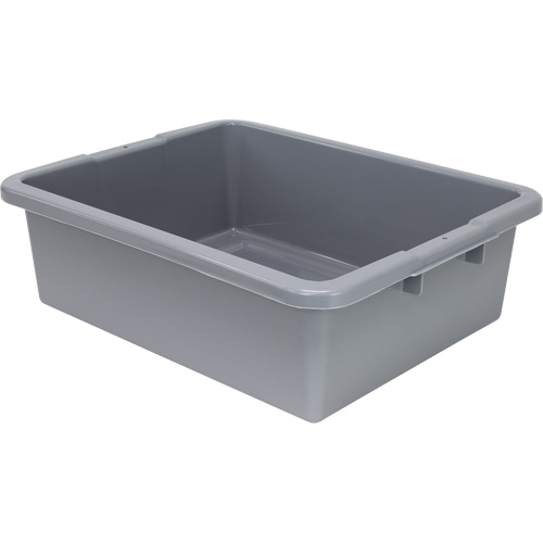 Bac d'entreposage tout usage &agrave; fond rainur&eacute;, 7" ha x 17" p x 22" lo, Plastique, Gris Sidevic Inc.