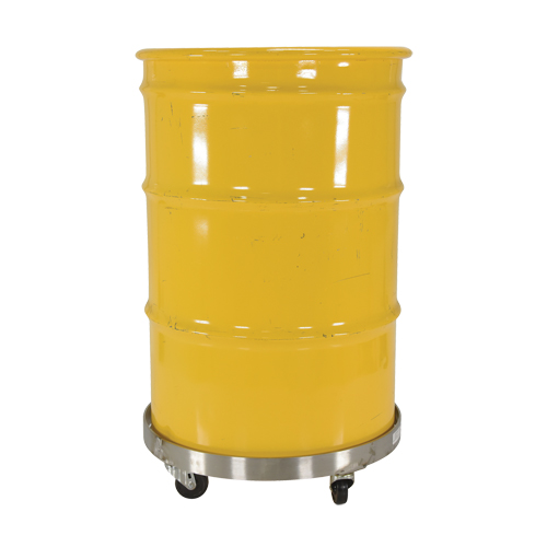 Chariots pour barils, Acier inoxydable, Capacit&eacute;e 800 lb, Diam&egrave;tre 23-1/4", Roue en Caoutchouc Sidevic Inc.