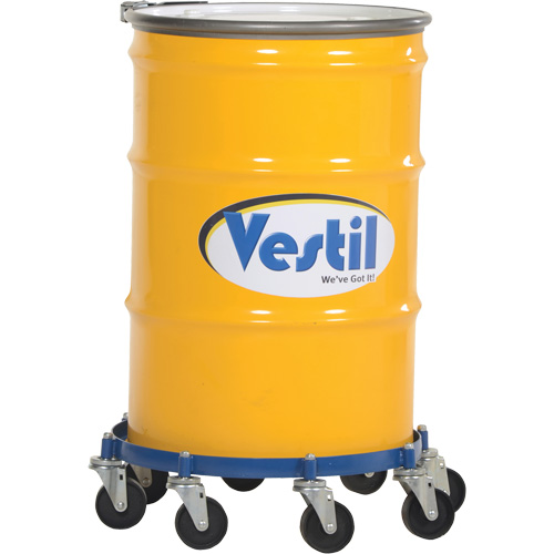 Octagon Drum Dolly, Steel, 2000 lbs. Capacity, 27-1/16" Diameter, Cast Iron Casters Sidevic Inc.