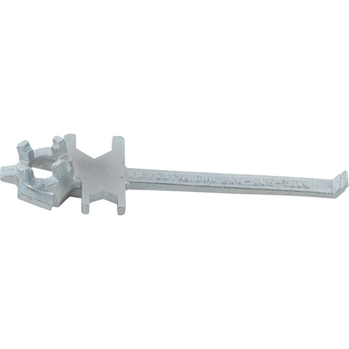 Single Ended Specialty Bung Nut Wrench, 1-1/2" Opening, 7-1/2" Handle, Zinc Cast Steel Sidevic Inc.