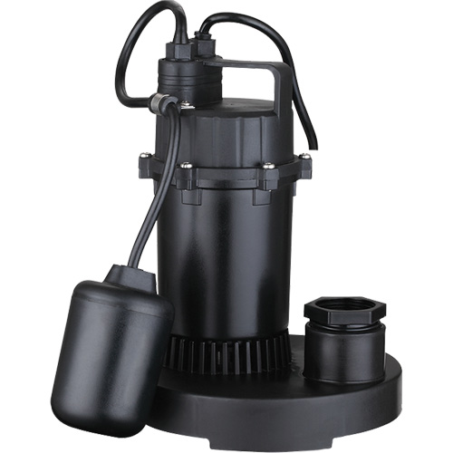 Thermoplastic Submersible Sump Pump, 2560 GPH, 115 V, 4.6 A, 1/3 HP Sidevic Inc.