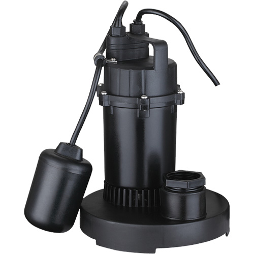 Thermoplastic Submersible Sump Pump, 2560 GPH, 115 V, 4.6 A, 1/3 HP Sidevic Inc.