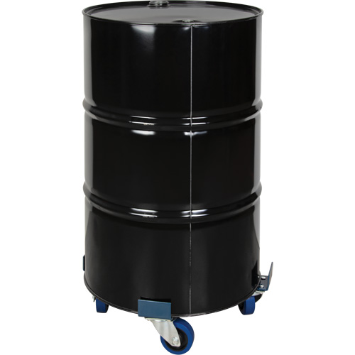 Drum Dolly, Steel, 1400 lbs. Capacity, 24" Diameter, Blue Elastic Casters Sidevic Inc.