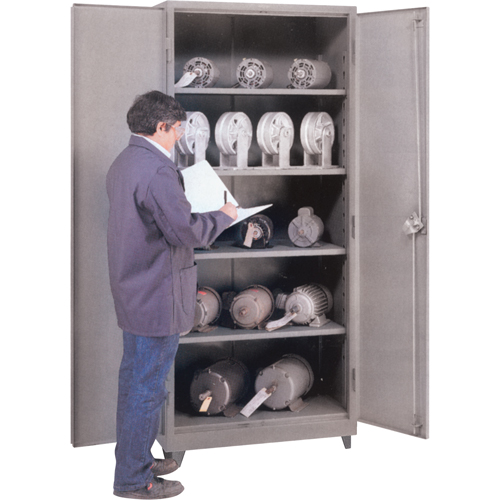 Heavy Gauge Storage Cabinets, Steel, 3 Shelves, 60" H x 36" W x 21" D, Grey Sidevic Inc.