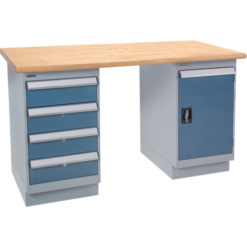 Heavy-Duty Workbench, Door & Drawers, 1500 lbs. Cap., 72" W x 36" D, 34" H Sidevic Inc.
