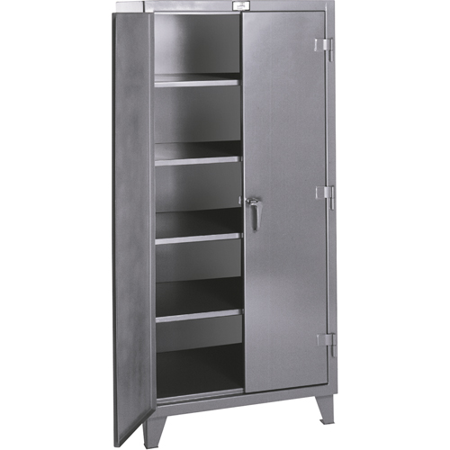 Rough & Tough Storage Cabinets, Steel, 4 Shelves, 72" H x 36" W x 20" D, Grey Sidevic Inc.
