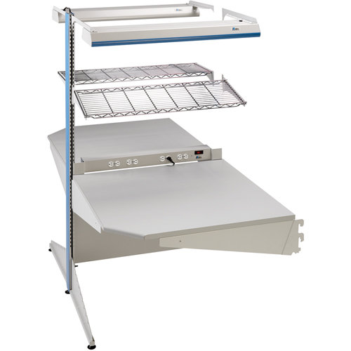 Arlink Preconfigured Workstation, 36" W x 56" D x 84" H, Double Sided Corner Add-On Sidevic Inc.
