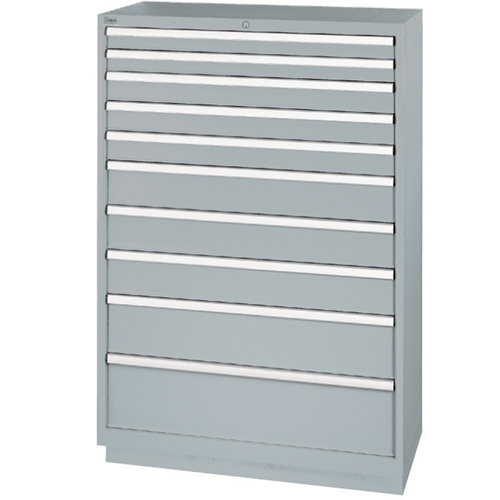 Drawer Cabinets, 10 Drawers, 40-1/4" W x 22-1/2" D x 59-1/2" H, Grey Sidevic Inc.