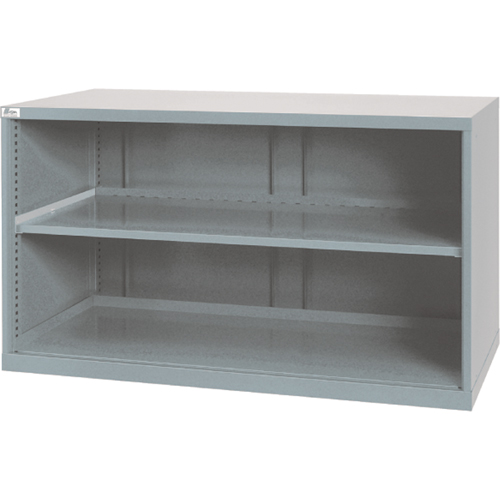 Shelf Cabinets, Steel, 33-1/2" H x 56-1/2" W x 28-1/2" D, Light Grey Sidevic Inc.