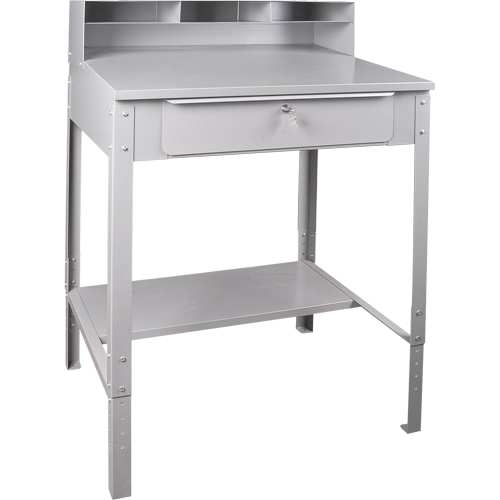 Pupitre d'atelier ouvert, 34-1/2" la x 30" p x 53" h, Gris Sidevic Inc.