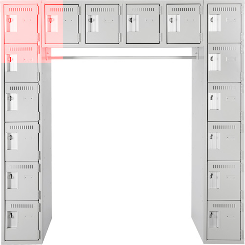 Assembled Archettes Clean Line Economy Lockers, 16 -tier, Bank of 3, 18" x 72" x 12", Steel Sidevic Inc.