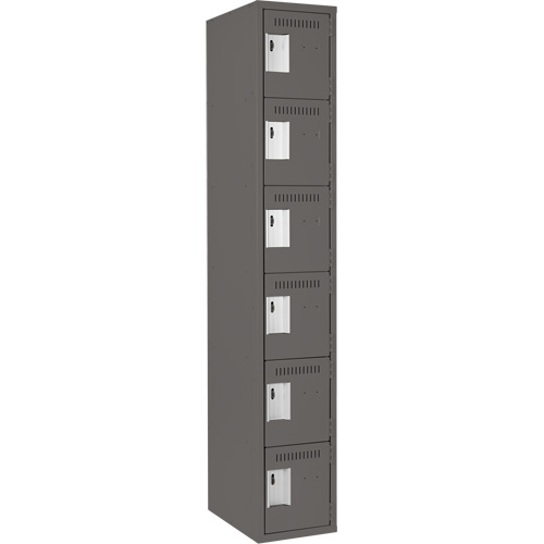 Petits casiers Clean Line, 6 niveaux, 12" x 18" x 72", Acier, Charbon, Rivet (assembl&eacute;) Sidevic Inc.