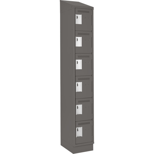 Petits casiers Clean Line, 6 niveaux, 12" x 18" x 82", Acier, Charbon, Rivet (assembl&eacute;) Sidevic Inc.