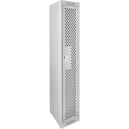 Casiers Clean Line, 12" x 15" x 72", Acier, Gris, Rivet (assembl&eacute;), Perfor&eacute; Sidevic Inc.