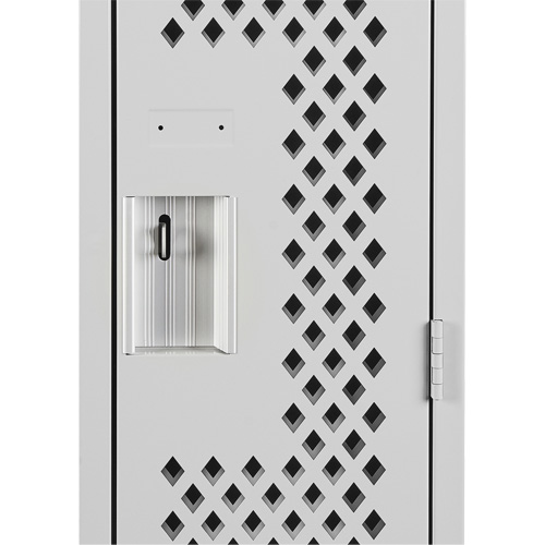 Clean Line Lockers, Bank of 3, 36" x 15" x 72", Steel, Grey, Rivet (Assembled), Perforated Sidevic Inc.