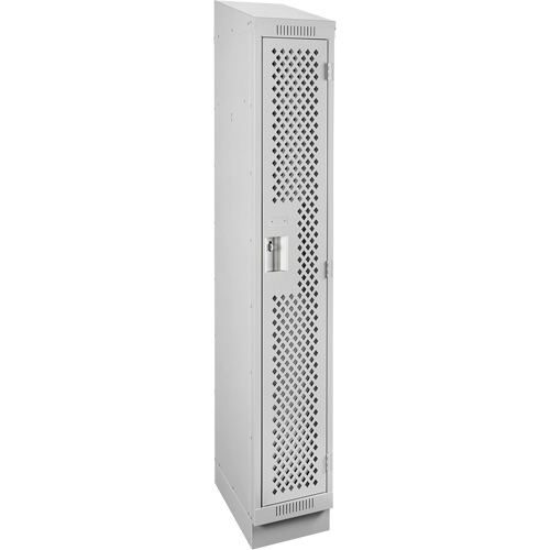 Casiers Clean Line, 12" x 15" x 82", Acier, Gris, Rivet (assembl&eacute;), Perfor&eacute; Sidevic Inc.