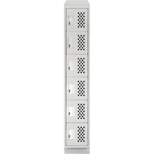 Petit casier perfor&eacute; Clean-Line, 6 niveaux, 12" x 72" x 12", Acier Sidevic Inc.