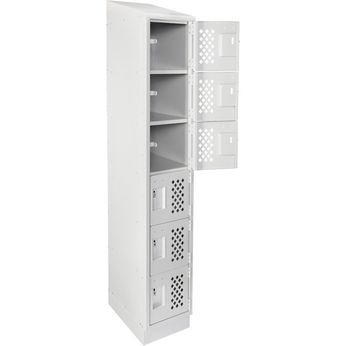 Petit casier perfor&eacute; Clean-Line, 6 niveaux, 12" x 72" x 12", Acier Sidevic Inc.
