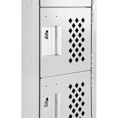 Casiers &eacute;conomiques perfor&eacute;s et assembl&eacute;s Clean Line, 6 niveaux, Bloc de 4, 18" x 72" x 12", Acier Sidevic Inc.