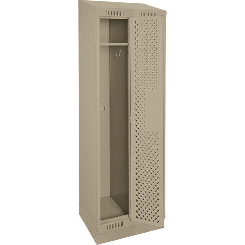 Casiers Clean Line, Bloc de 2, 24" x 18" x 82", Acier, Beige, Rivet (assembl&eacute;), Perfor&eacute; Sidevic Inc.