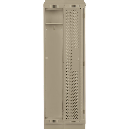 Casiers Clean Line, Bloc de 2, 24" x 18" x 82", Acier, Beige, Rivet (assembl&eacute;), Perfor&eacute; Sidevic Inc.