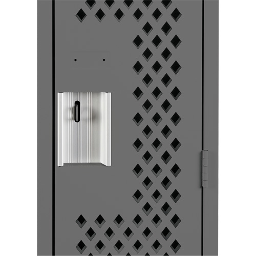 Clean Line Lockers, 12" x 15" x 72", Steel, Charcoal, Rivet (Assembled), Perforated Sidevic Inc.