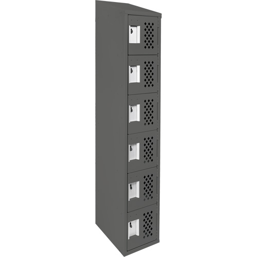 Petit casier perfor&eacute; Clean-Line, 6 niveaux, 15" x 72" x 12", Acier Sidevic Inc.