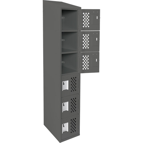Petit casier perfor&eacute; Clean-Line, 6 niveaux, 15" x 72" x 12", Acier Sidevic Inc.
