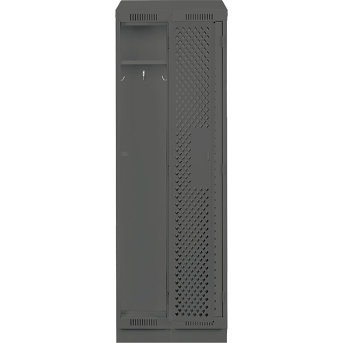 Casiers Clean Line, Bloc de 2, 24" x 18" x 82", Acier, Charbon, Rivet (assembl&eacute;), Perfor&eacute; Sidevic Inc.