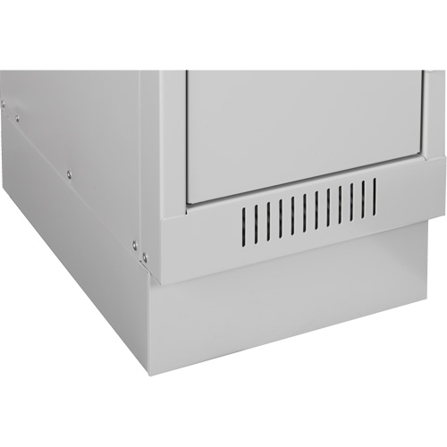 Clean Line Economy Lockers Recessed Base, 1 Banks, 4" H x 12" W x 18" D, Grey, Steel Sidevic Inc.
