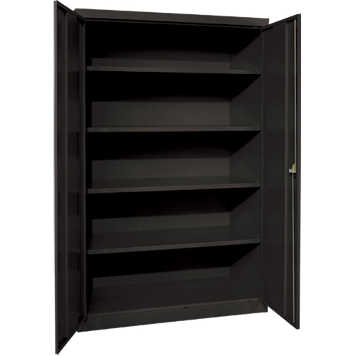 Armoires de rangement Hi-Boy profondes, Acier, 4 Tablettes, 72" h x 36" la x 24" P, Noir Sidevic Inc.