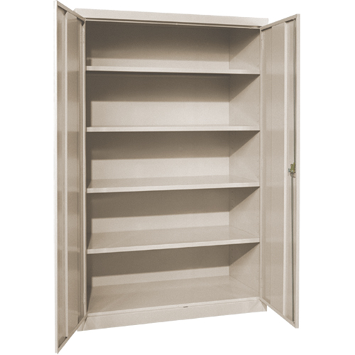Armoires de rangement Hi-Boy profondes, Acier, 4 Tablettes, 72" h x 36" la x 24" P, Beige Sidevic Inc.