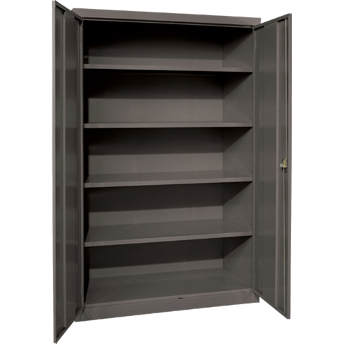 Armoires de rangement Hi-Boy profondes, Acier, 4 Tablettes, 72" h x 36" la x 24" P, Charbon Sidevic Inc.