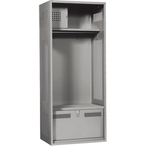 Casier pour &eacute;quipement, Acier, 24" la x 24" p x 72" h, Gris Sidevic Inc.