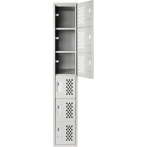 Petit casier perfor&eacute; Clean-Line, 6 niveaux, 15" x 72" x 12", Acier Sidevic Inc.