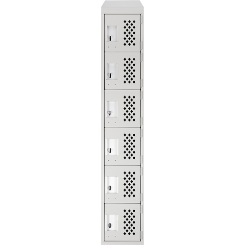 Petit casier perfor&eacute; Clean-Line, 6 niveaux, 12" x 72" x 12", Acier Sidevic Inc.