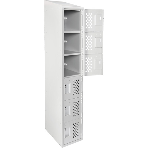 Petit casier perfor&eacute; Clean-Line, 6 niveaux, 12" x 72" x 12", Acier Sidevic Inc.