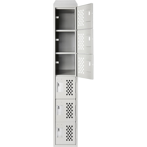 Petit casier perfor&eacute; Clean-Line, 6 niveaux, 12" x 72" x 12", Acier Sidevic Inc.