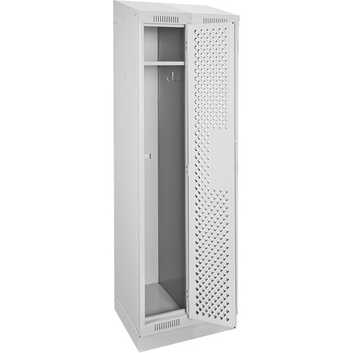 Casiers Clean Line, Bloc de 2, 24" x 18" x 82", Acier, Gris, Rivet (assembl&eacute;), Perfor&eacute; Sidevic Inc.