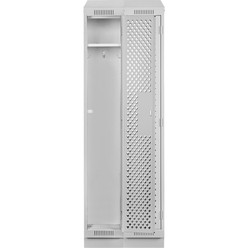 Casiers Clean Line, Bloc de 2, 24" x 18" x 82", Acier, Gris, Rivet (assembl&eacute;), Perfor&eacute; Sidevic Inc.