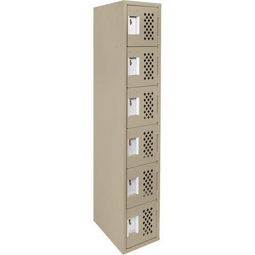 Petits casiers &eacute;conomiques assembl&eacute;s et perfor&eacute;s Clean Line, 6 niveaux, 18" x 72" x 12", Acier Sidevic Inc.